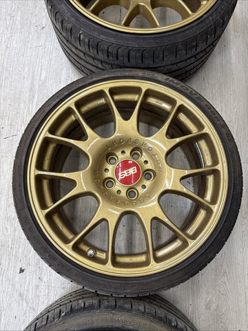 BBS CH017 19” BMW 01-06 E46 M3 Wheels Rims Staggered Set Gold