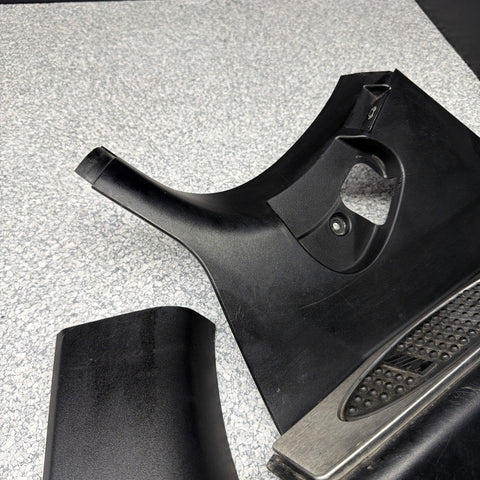 01-06 BMW E46 M3 Left Right Kick Dead Pedals Covers Trims Panels Genuine Black