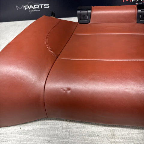 08-13 BMW E93 M3 Coupe Right Passenger Rear Seat Bottom Bench Fox Red Leather