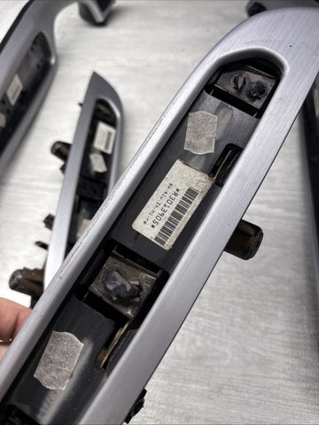 01-06 BMW E46 M3 Convertible Interior Armrests Trim Set Brushed Aluminum