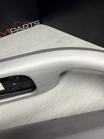 01-06 BMW E46 M3 Convertible Interior Armrests Trim Set Brushed Aluminum *Tabs