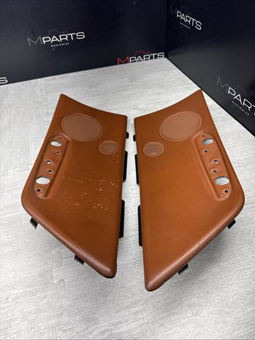 01-06 BMW E46 M3 Convertible Rear Left Right Door Cards Panels Trims Cinnamon