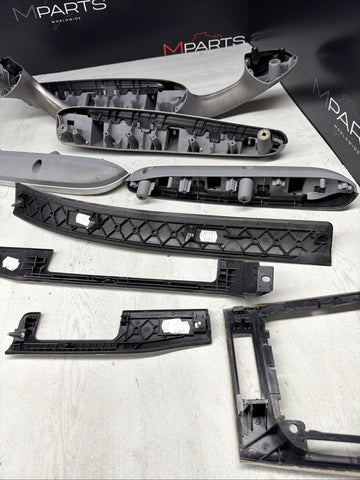 01-06 BMW E46 3 Series M3 Coupe Interior Armrests Trim Set Aluminum *Tab