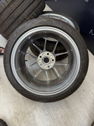 BBS JAPAN RI-A 18x9.5 ET23 18x10.5 ET37 Diamond Silver Set 16-21 BMW F87 M2