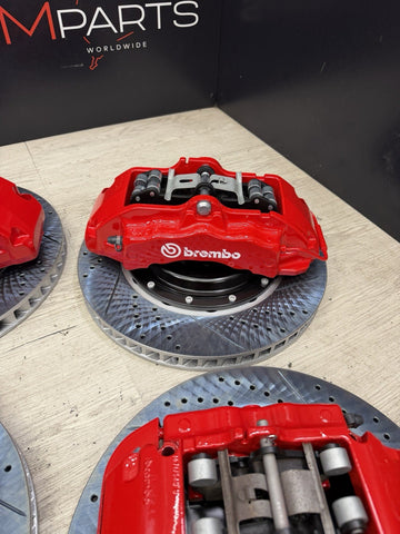 NEW 01-06 BMW E46 M3 BREMBO Big Brake Kit Red Calipers Rotors Set Plug Play