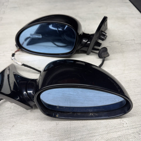 01-06 BMW E46 M3 Side View Door Mirrors Pair Carbon Black  *Notes*