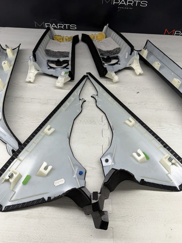 BMW F82 F32 M4 15-20 Coupe ABC Pillars Panels Roof Trim BLACK OEM