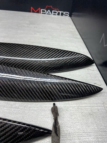 06-07 OEM BMW E63 E64 M6 Front Rear Door Dash Center Console Carbon Trim SET