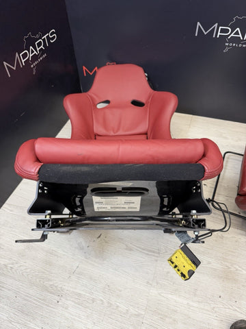 BMW E46 M3 01-06 Recaro Pole Position CS Seats Reupholstered Imola Red  *Notes*