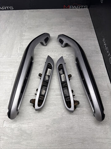 01-06 BMW E46 M3 Coupe Interior Armrests Trim Set Brushed Aluminum