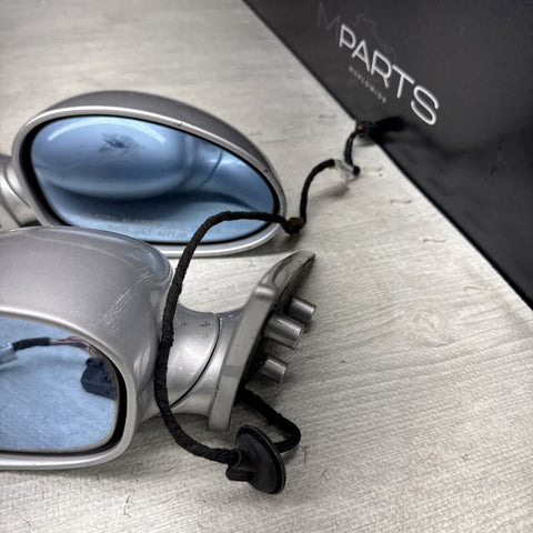 01-06 BMW E46 M3 Side View Door Mirrors Pair Titanium Silver