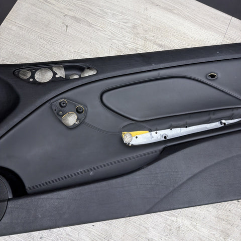 01-06 BMW E46 M3 FRONT PASSENGER RIGHT SIDE DOOR PANEL CARD BLACK OEM