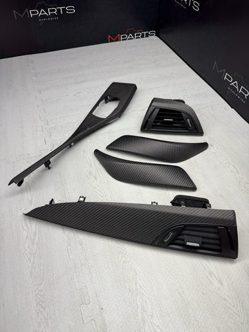 2016 - 2020 BMW F87 M2 CARBON FIBER FRONT INTERIOR TRIM PANEL SET OEM 8073751
