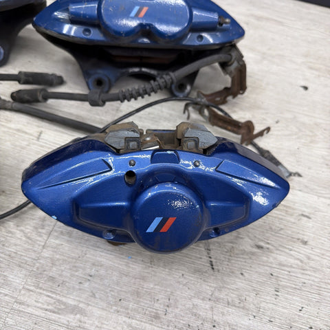 OEM BMW F80 F83 M3 M4 Front Rear 380/370mm Brake Calipers SET Brembo Blue