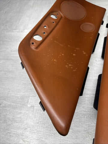 01-06 BMW E46 M3 Convertible Rear Left Right Door Cards Panels Trims Cinnamon