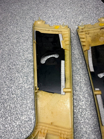 99-03 BMW E39 M5 B-Pillar Column Interior Upper Cover Pair Alcantara OEM