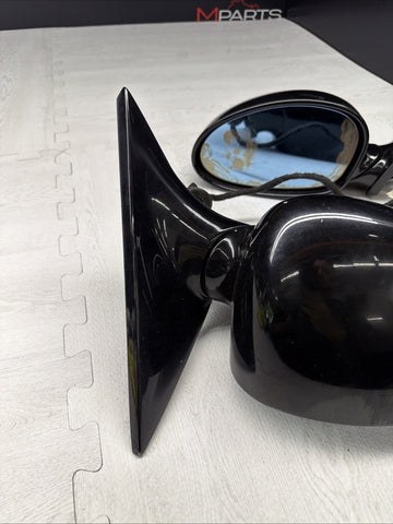 01-06 BMW E46 M3 Side View Door Mirrors Pair Jet Black *Notes*