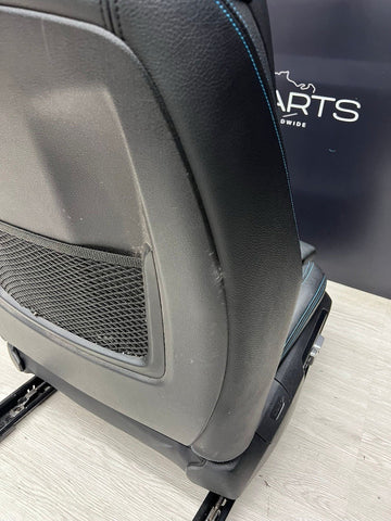 16-18 BMW F87 M2 Coupe Interior Front Right Passenger Seat Black Blue Stitching