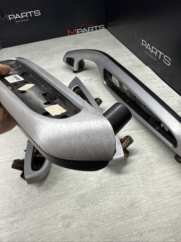 01-06 BMW E46 M3 Coupe Interior Armrests Trim Set Brushed Aluminum