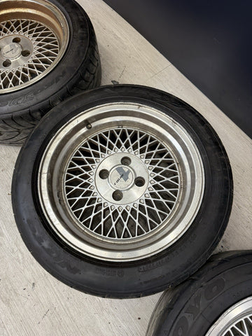 Set of 4 15x8 AVID1 AV18 4x100 25 Silver Machined Lip Wheel Rim 73.1