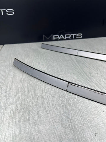 BMW E46 330CI M3 325CI Roof Rails Moldings Trims Titanium Silver Pair Coupe OEM