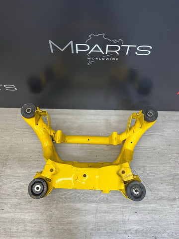 01-06 BMW E46 M3 REAR SUSPENSION SUBFRAME AXLE CARRIER CRADLE YELLOW