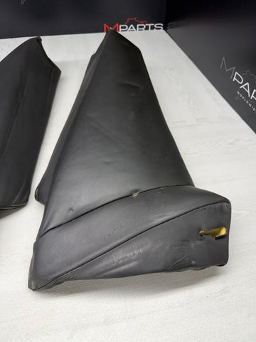 01-06 BMW E46 M3 Coupe Rear Seat Backrest Side Bolster Pair Black Napa OEM
