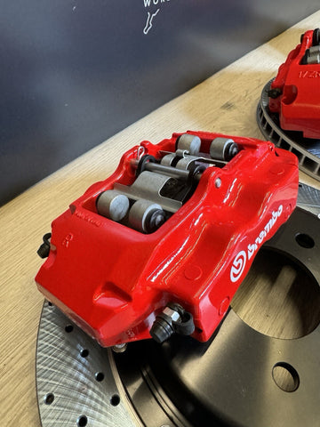 01-06 BMW E46 M3 BREMBO Big Brake Kit Red Calipers Rotors Set NEW Plug Play