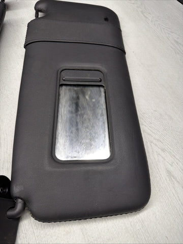 1999-2003 BMW M5 E39 Sun Visor Black Nappa Leather Stitched Left & Right SET