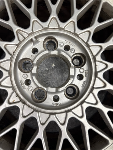 OEM BMW E28 E30 E38 Wheel Rims Tires Set Style 5 Silver 16" ET23 16x8 Square