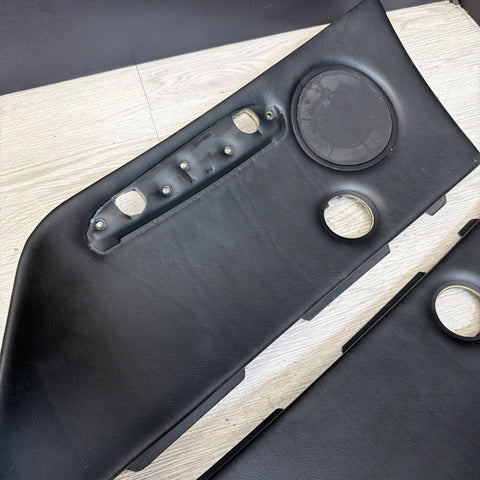 01-06 BMW E46 M3 Convertible Rear Left Right Door Cards Panels Covers Black