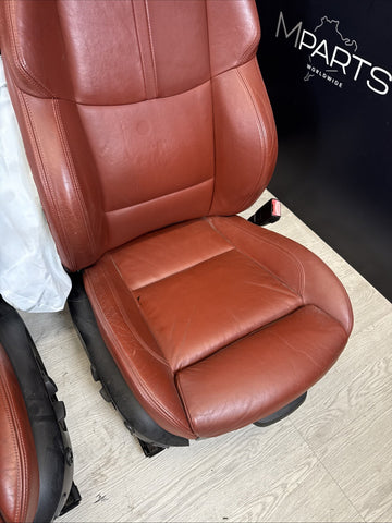 08-13 BMW E92 M3 Coupe Original Fox Red Interior Front Seats Pair *Notes*