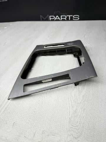 01-06 BMW E46 M3 Convertible Center Shift Shifter Trim Brushed Aluminum *Bent