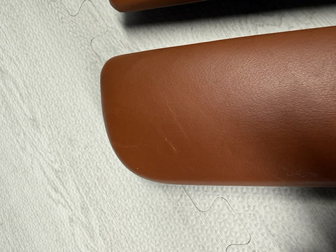 01-06 BMW E46 M3 Convertible Door Upper Arm Rest Armrest Pads Cinnamon