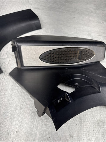 01-06 BMW E46 M3 Left Right Kick Dead Pedals Covers Trims Panels Genuine Black