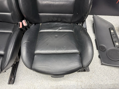 01-06 BMW E46 M3 Convertible Interior Heated Seats Nappa Black Set Complete
