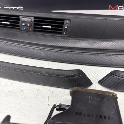 08-11 BMW E90 M3 Sedan Interior Dashboard Door Leather Carbon Fiber Trim Set OEM