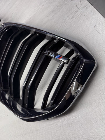 20-23 BMW F95 X5M FRONT GRILLE ASSEMBLY COVER INSERT MOLDING CHROME 8079727 OEM