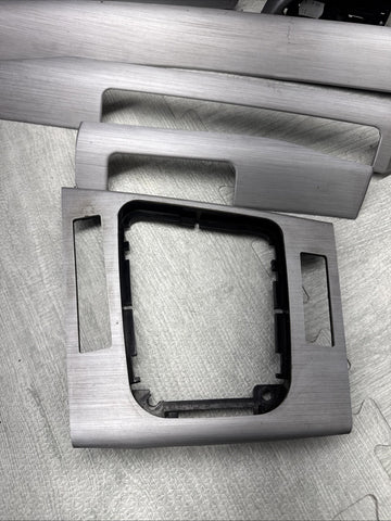 01-06 BMW E46 M3 Convertible Interior Armrests Trim Set Brushed Aluminum *Notes*