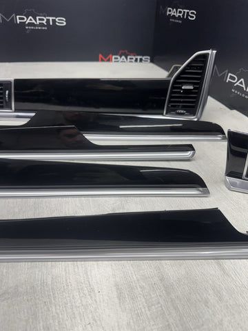 Porsche Macan 2018 BLACK PIANO Dash Dashboard Door Molding Panel Trim Set