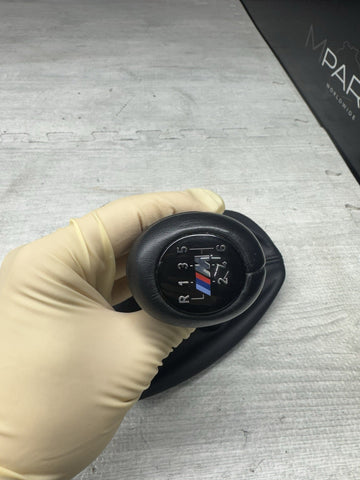2008-2013 BMW E90 E92 E93 M3 LEATHER SHIFTER shift gear KNOB 6-SPEED ORIGINAL
