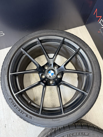 OEM 15-20 BMW F80 F82 F83 F87 M2 M3 M4 CS Wheels Rims Genuine Style 763M Black