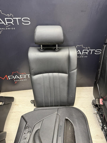 BMW F10 M5 11-16 FRONT HEATED ACTIVE SEATS BLACK MERINO DOOR PANELS BENCH 71k