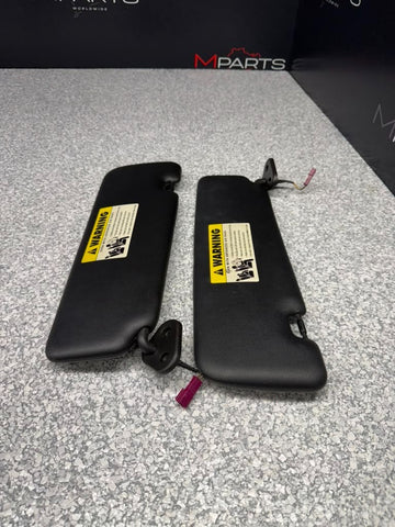 07-13 BMW E93 CONVERTIBLE 328I 335I M3 Left & Right Sun Visor Pair Black OEM