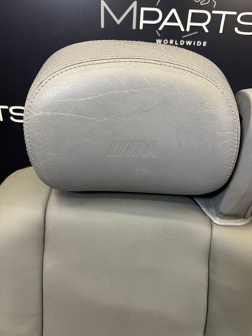 01-06 BMW E46 M3 Convertible Interior Front Heated Seats Grey Gray