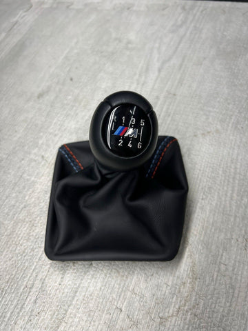 19-20 OEM BMW F87 M2 Manual Transmission Shifter Knob Leather Tri Stitch Boot