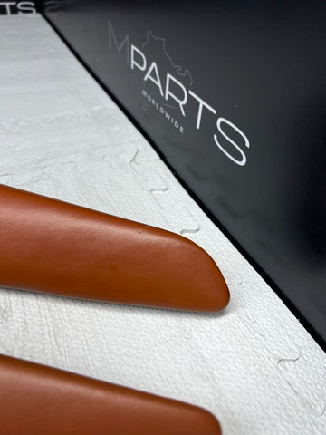 01-06 BMW E46 M3 Convertible Door Upper Arm Rest Armrest Pads Cinnamon