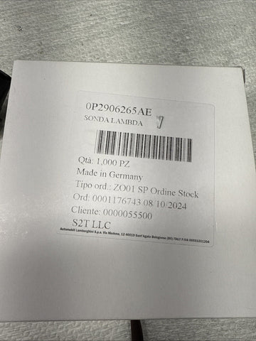 19-24 Lamborghini Urus Audi Q8 LAMBDA O2 OXYGEN SENSOR 0P2906265AE 14362089 OEM