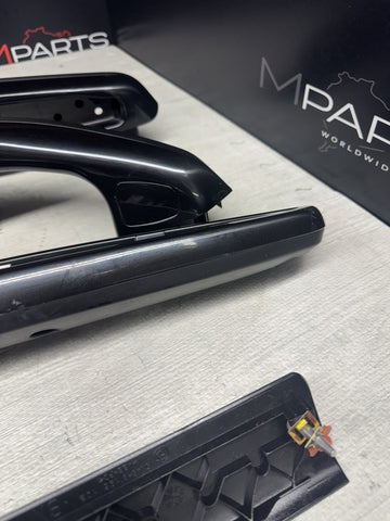 01-06 BMW E46 M3 Coupe Interior Armrests Trim Set Piano Black*Notes*