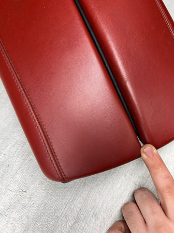 13-16 BMW F10 M5 FRONT CENTER CONSOLE ARMREST MERINO RED / SAKHIR ORANGE LEATHER